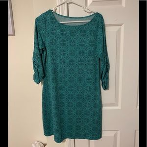 BOGO! Cute Teal Patterned Dress